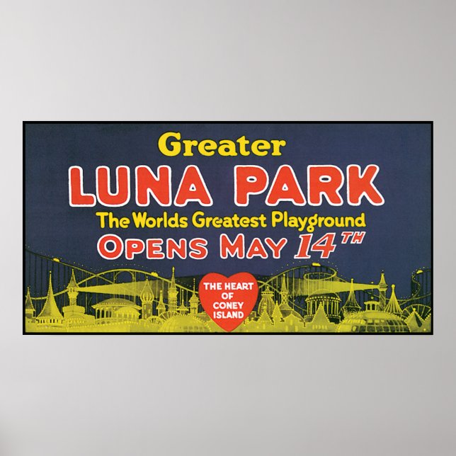 Vintag Greater Luna Park Poster (Vorne)