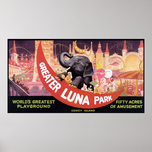 Vintag Greater Luna Park Poster (Vorne)