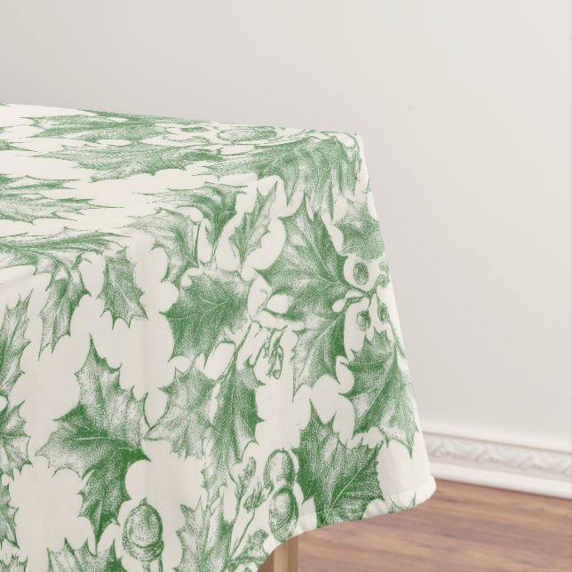 Vintag Green Holly Pattern Tischdecke (Beispiel)