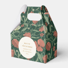 Vintag Green Red Floral Custom Frohe Weihnachten