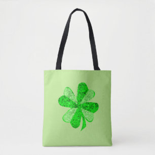 Vintag Green Sequence Kleeblatt St Patrick Glitzer