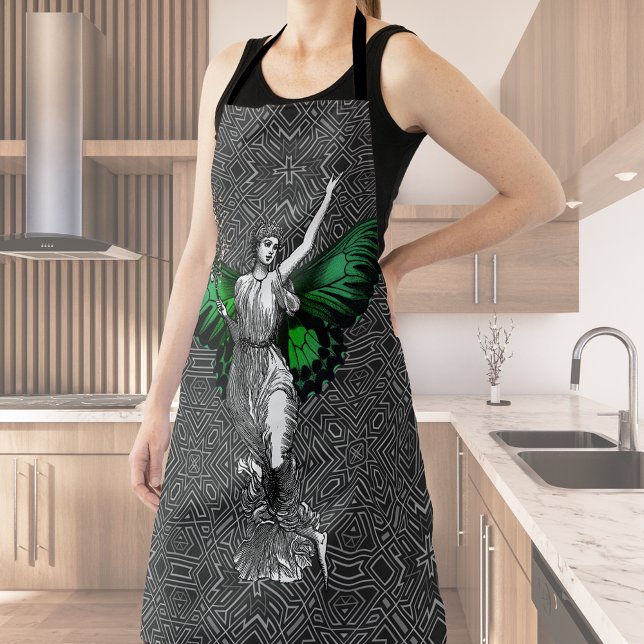 Vintag Green Wing Fairy Schürze (Von Creator hochgeladen)