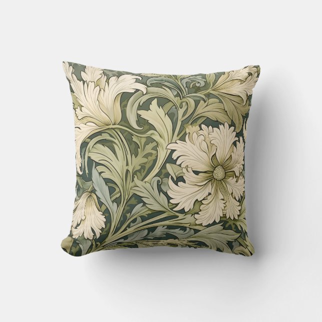 VINTAG GREEN WM STIL DURCH PILLOW KISSEN (Vorderseite)