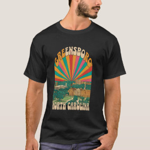 Vintag Greensboro North Carolina Sunset Skyline C T-Shirt
