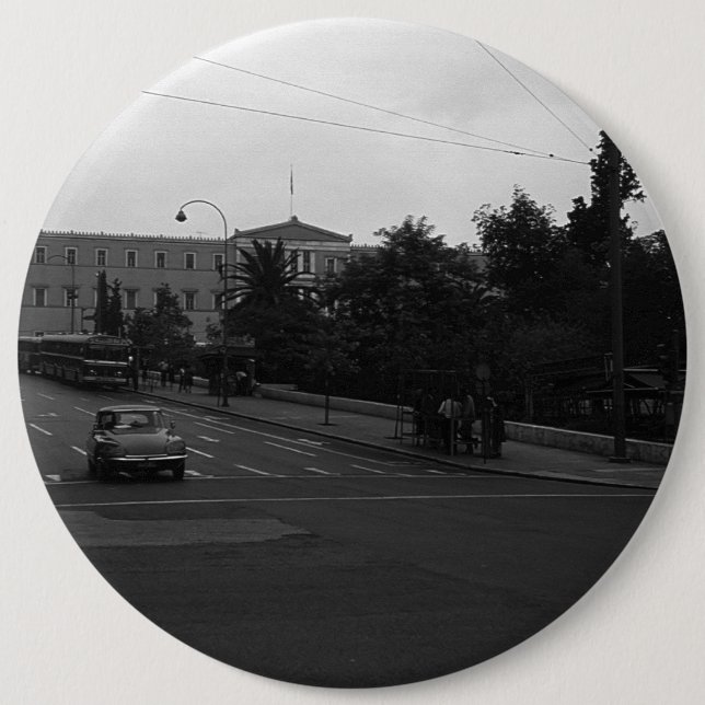 Vintag Griechenland Delphi Alte Palast Athen 1970 Button (Vorderseite)