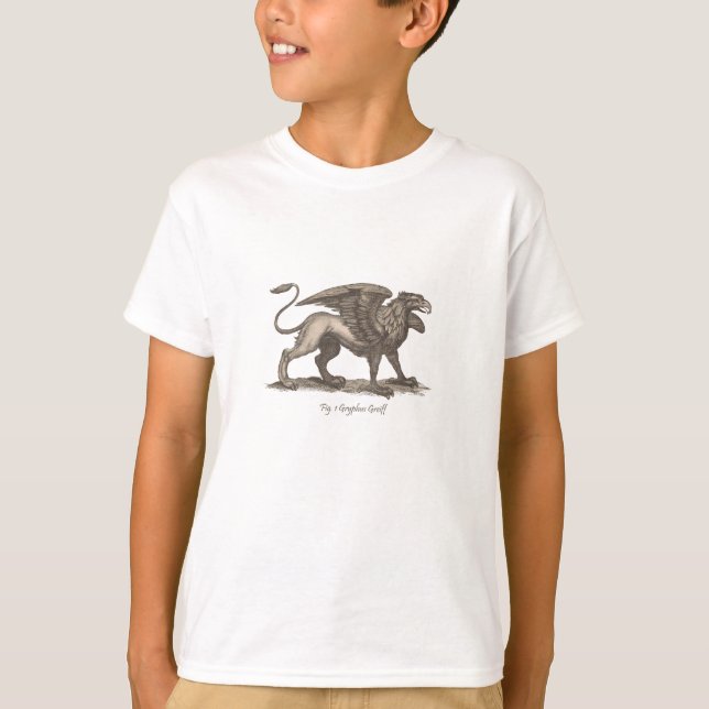 Vintag griffin (gryphus greiff) Abbildung. T-Shirt (Vorderseite)