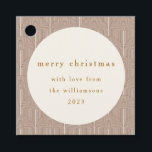 Vintag Groovy Geometric Lines Custom Christmas Geschenkanhänger<br><div class="desc">Vintage Groovy Geometric Lines Custom Frohe Weihnachtsbegünstigen Tags</div>