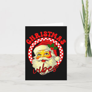 Vintag Groovy Santa Claus Weihnachten Vibes 1 Karte