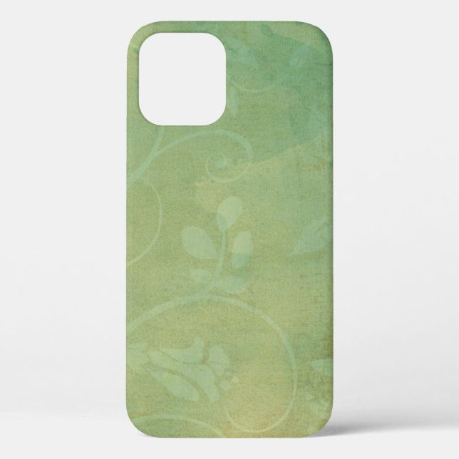 Vintag grüne geblüht Textur Case-Mate iPhone Hülle (Rückseite)