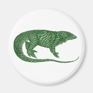 Vintag grüne Lizard Magnet