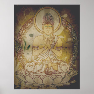 Vintag Grunge Buddha Poster