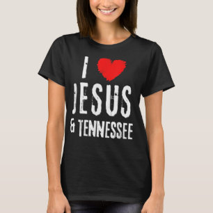 Vintag Grunge I Liebe JESUS und Tennessee, Christi T-Shirt