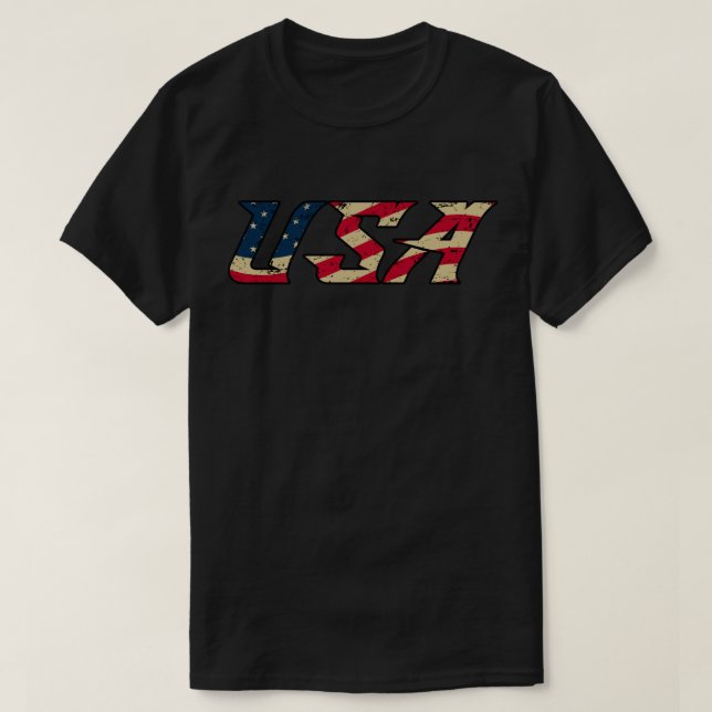 Vintag Grunge USA Typografie T-Shirt (Design vorne)
