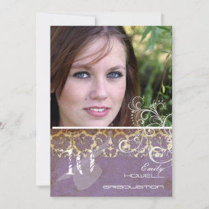 Vintag/Grunge/Wirbel/Damast/Abschlüsse Einladung