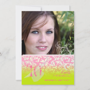 Vintag/Grunge/Wirbel/Damast/Abschlüsse Einladung