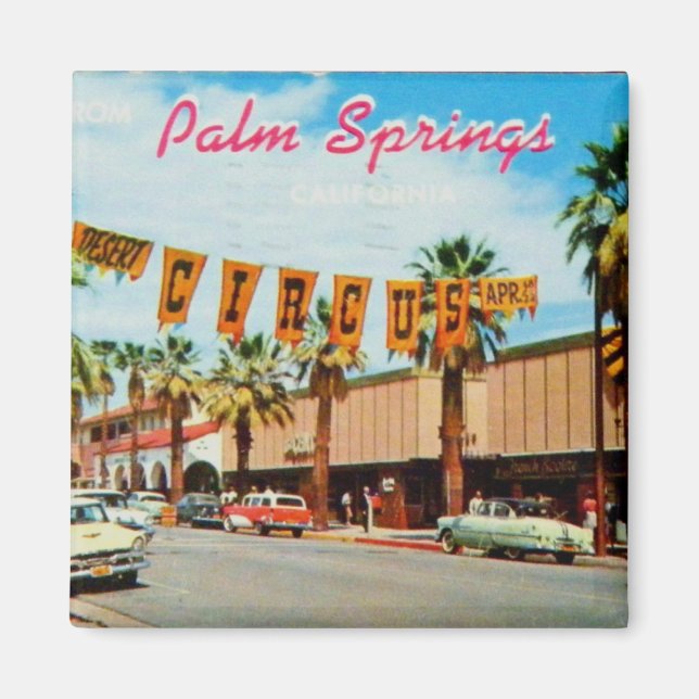 Vintag: Grüße von Palm Springs Magnet (Vorne)