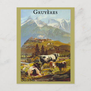 Vintag Gruyères Schweiz Schweiz Postkarte