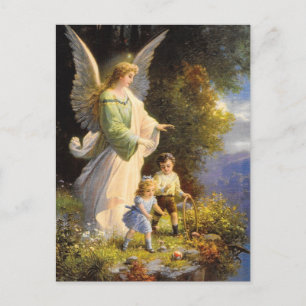 Vintag Guardian Angel Postcard  Postkarte
