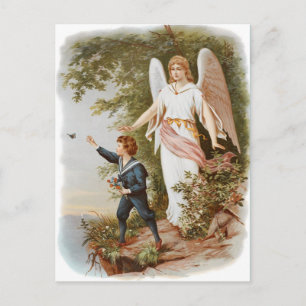 Vintag Guardian Angel Postcard Postkarte