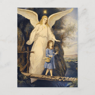 Vintag Guardian Angel Postcard Postkarte
