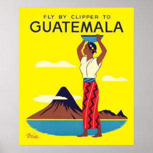 Vintag Guatemala - Lufttourismus Poster
