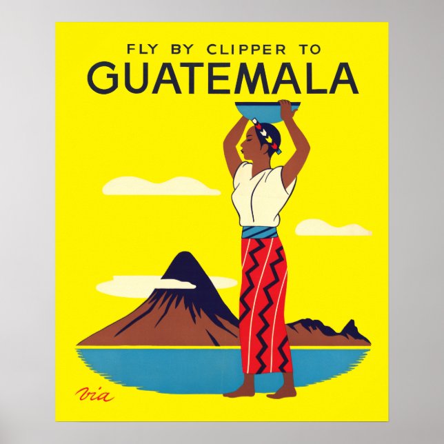 Vintag Guatemala - Lufttourismus Poster (Vorne)