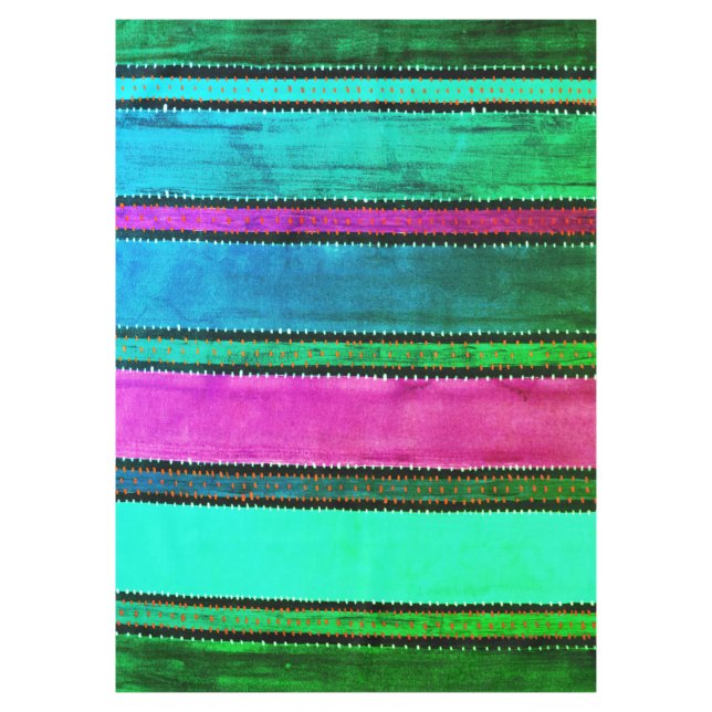 Vintag Guatemala Rainbow Tischdecke (Vorderseite)