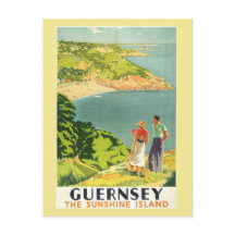 Vintag Guernsey Die Sunshine Island Postkarte