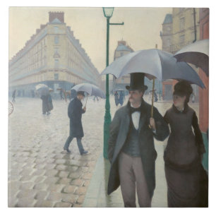 Vintag Gustave Caillebott Paris Street Rainy Day Fliese