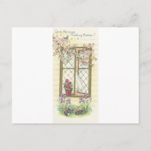 Vintag "Guten Morgen und gut werden" Postkarte