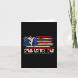 Vintag Gymnastik Vater American Usa Flag Sports Ga Karte