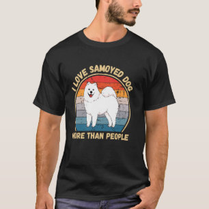 Vintag habe ich Liebe Samoyed mehr als Menschen Sa T-Shirt