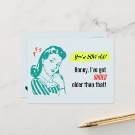 Vintag habe ich Schuhe Got älter als das! Geburtst Postkarte