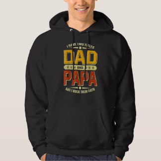 Vintag habe ich zwei Titel Vater & Papa Großvater  Hoodie
