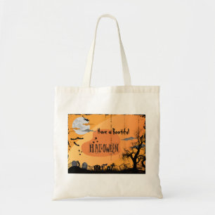 Vintag haben bootisches Halloween Tragetasche