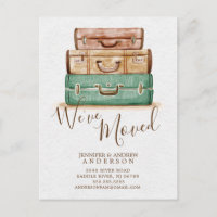 Vintag haben wir uns bewegende Announcement-Postka