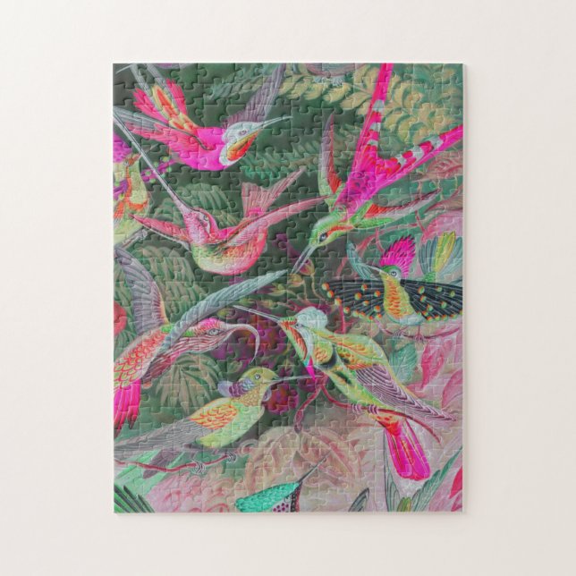 Vintag Haeckel Hummingbirds Puzzle (Vertikal)
