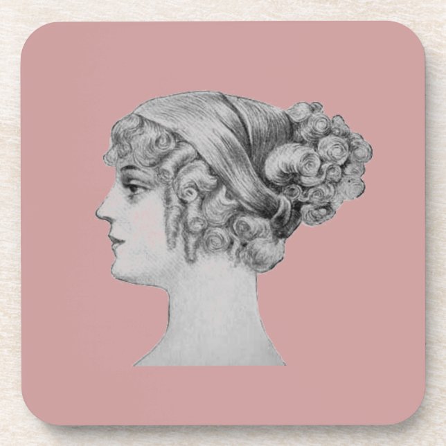 Vintag Hairstyle Cork Untersetzer (Vorderseite)