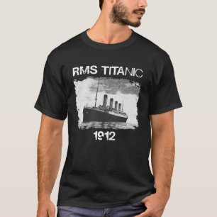 Vintag Halftone RMS Titanic 1912 Das Schiff von Dr T-Shirt