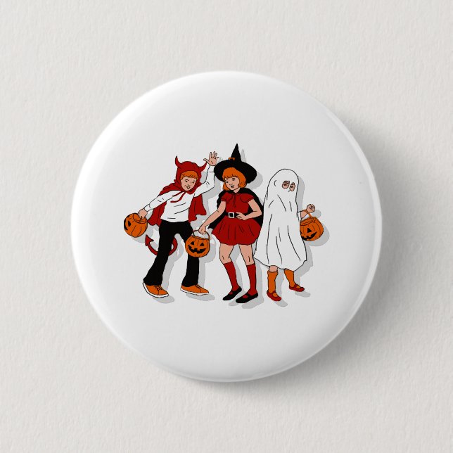 Vintag Halloween Button (Vorderseite)