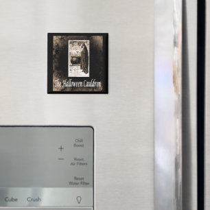 Vintag Halloween Cauldron Magnet