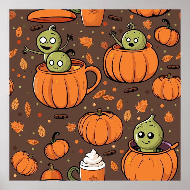 Vintag Halloween Gourd Gang Party Poster (Vorne)