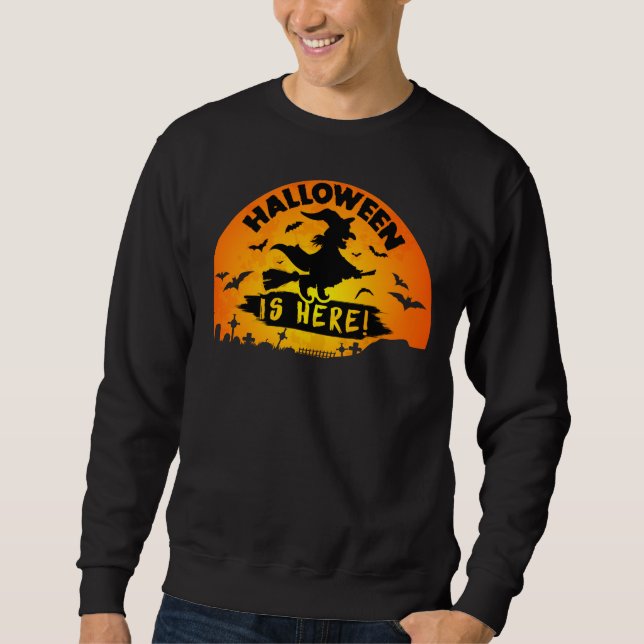 VINTAG HALLOWEEN IST HIER SWEATSHIRT (Vorderseite)