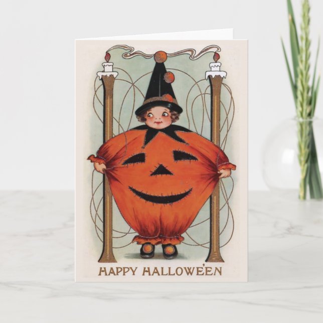Vintag Halloween Karte (Vorderseite)