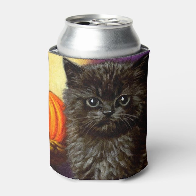 Vintag Halloween Kitten Dosenkühler (Kanne Vorderseite)