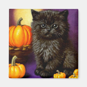 Vintag Halloween Kitten Magnet
