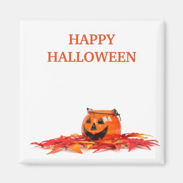 Vintag Halloween Orange Pumpkin Magnet (Vorne)