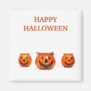 Vintag Halloween Orange Pumpkin Magnet
