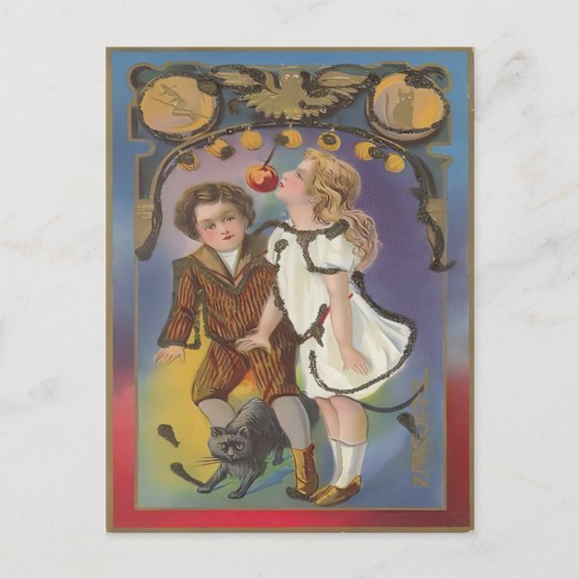 Vintag Halloween Postkarte (Vorderseite)