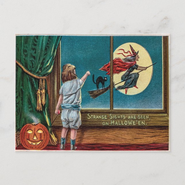 Vintag Halloween Postkarte (Vorderseite)